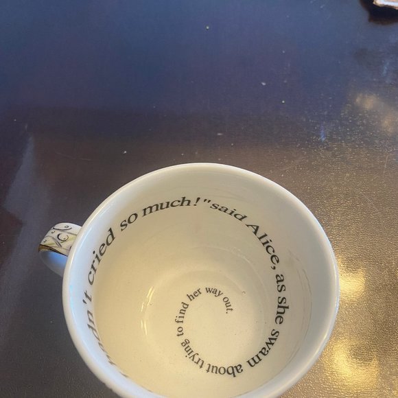 Paul Cardew "Alice in Wonderland" Coffee cup and saucer- set of four - Picture 5 of 14